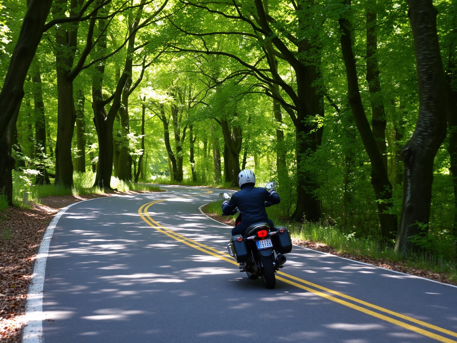 Route sous les frondaisons de la forêt d'Argonne