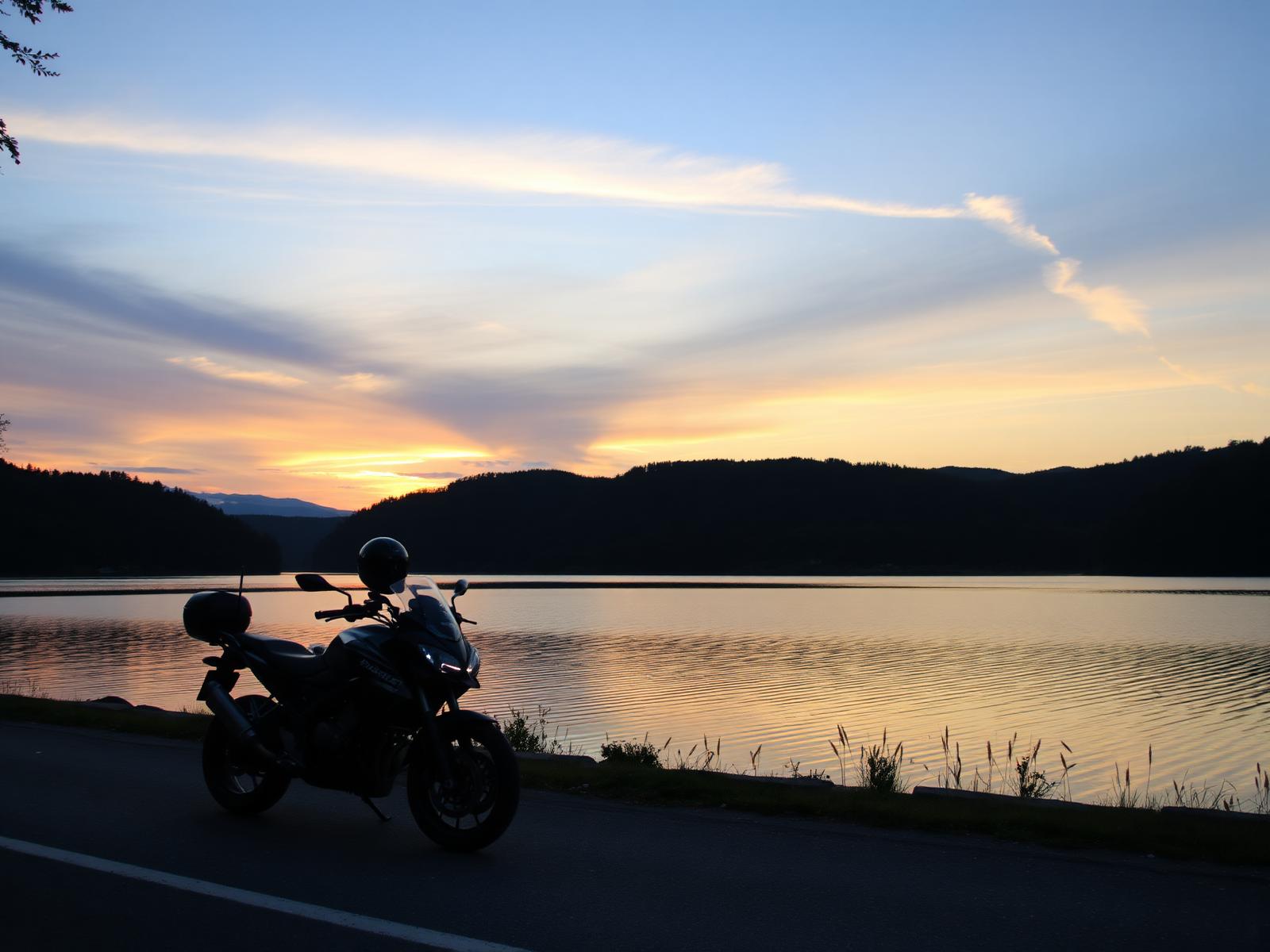 Coucher de soleil sur le Lac du Der